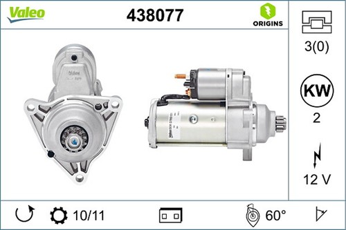 Anlasser starter valeo origins - valeo,