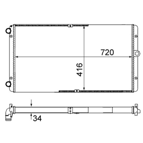 Kühler motorkühlung mahle - mahle, cr